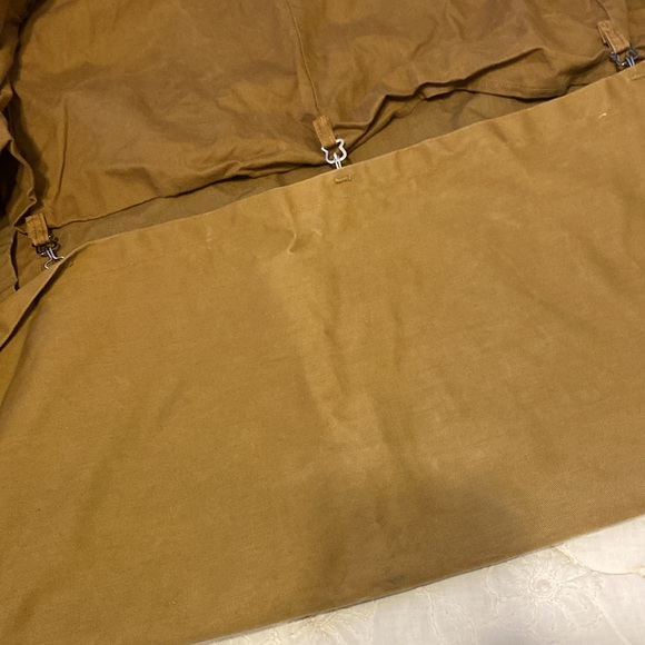 Vintage wildfowl Men's Brown Jacket, has some repairs,  has weight to it - Picture 4 of 6